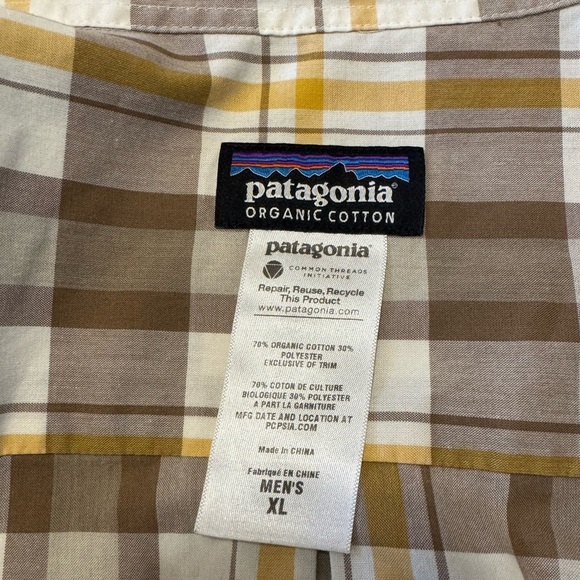 Patagonia plaid cotton button up size XL - Picture 3 of 3